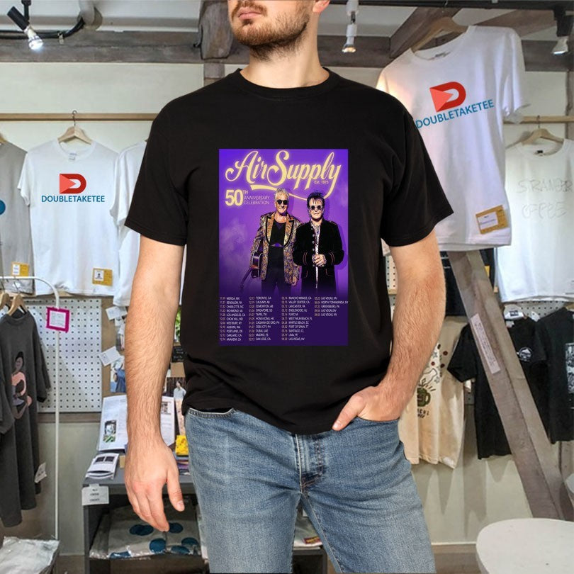 Official Air Supply 50th Anniversary Celebration Tour Dates Shirts