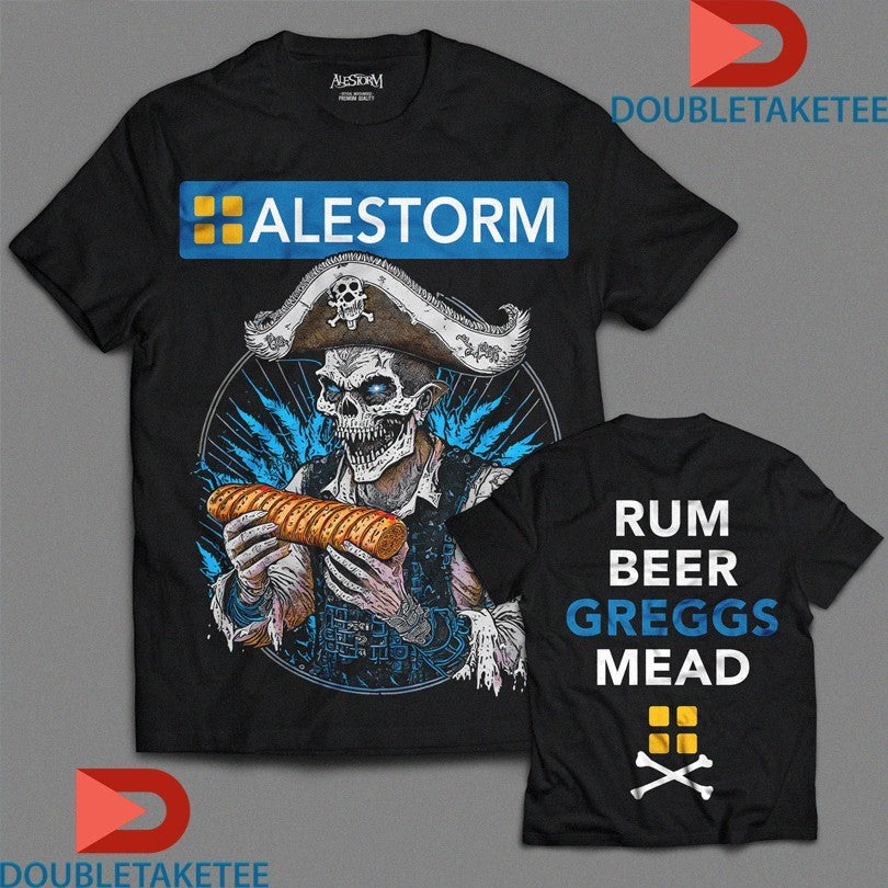 Official Alestorm Rum Beer Greggs Mead Shirts