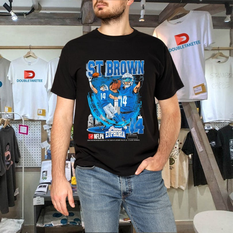 Official Amon-Ra St. Brown Planet Euphoria Shirts