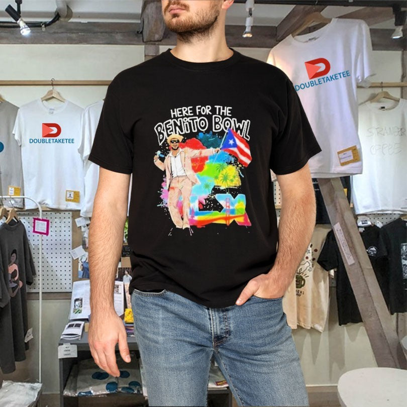 Official Bad Bunny Here For The Benito Bowl Bowl Bunny LX 2026 Shirts