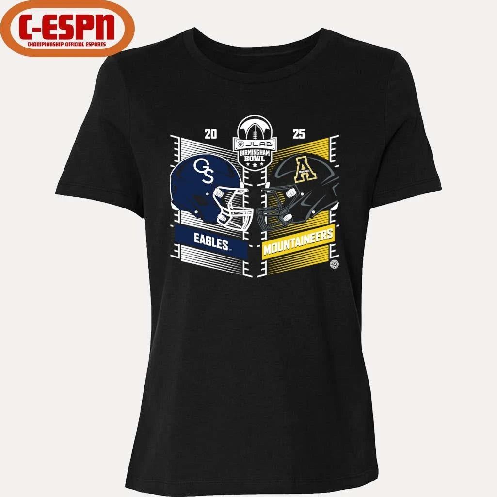 Official Birmingham Bowl Head To Head Georgia Southern Vs. Appalachian State Shirt