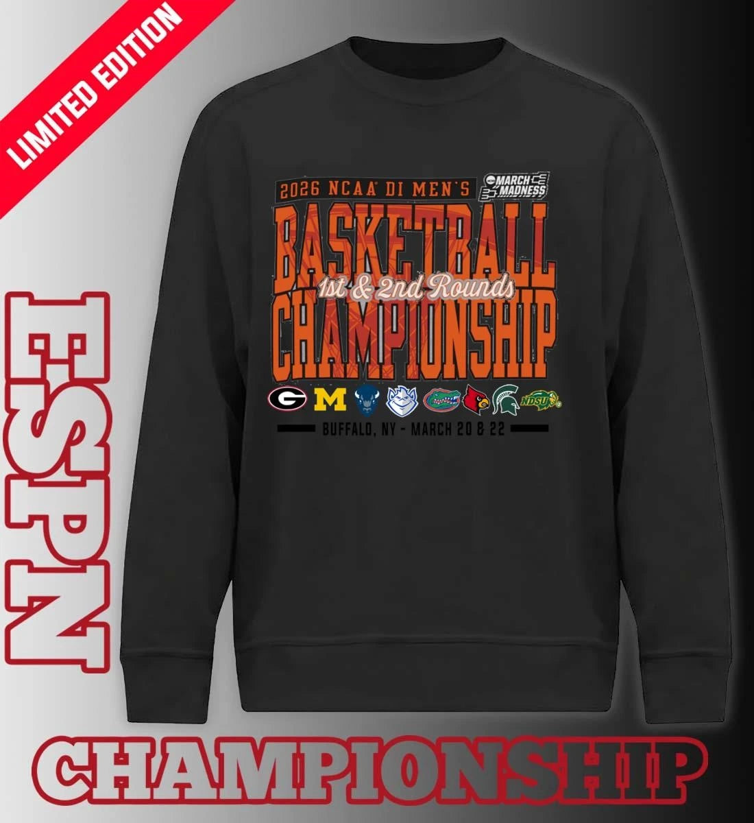 Official Buffalo, NY 2026 NCAA DI Men’s Basketball Championship – March 20 & 22 T-Shirt