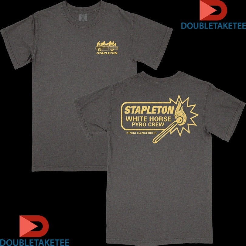 Official Chris Stapleton White Horse Pyro Crew Kinda Dangerous Pepper Shirts
