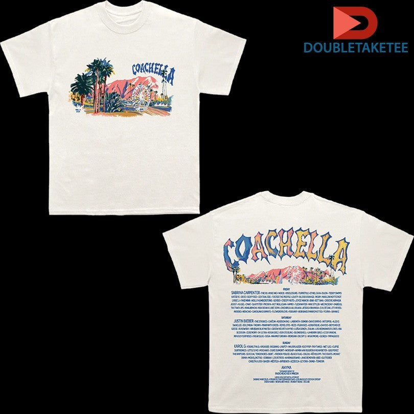 Official Coachella Pastels 2026 Lineup T-Shirts
