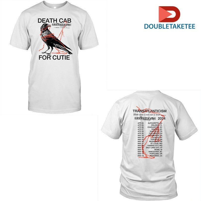 Official Death Cab For Cutie I Need You So Much Closer Spring Tour 2024 Dates Crow 20th Shirts