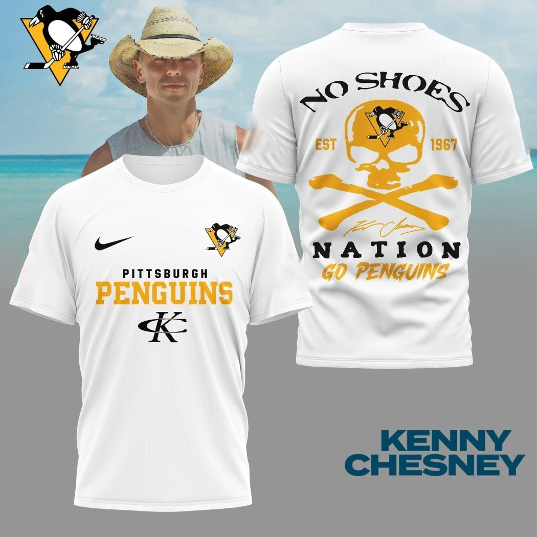 Official Fanatics Branded Pittsburgh Penguins Black Rink Tech Short Sleeve T-Shirt