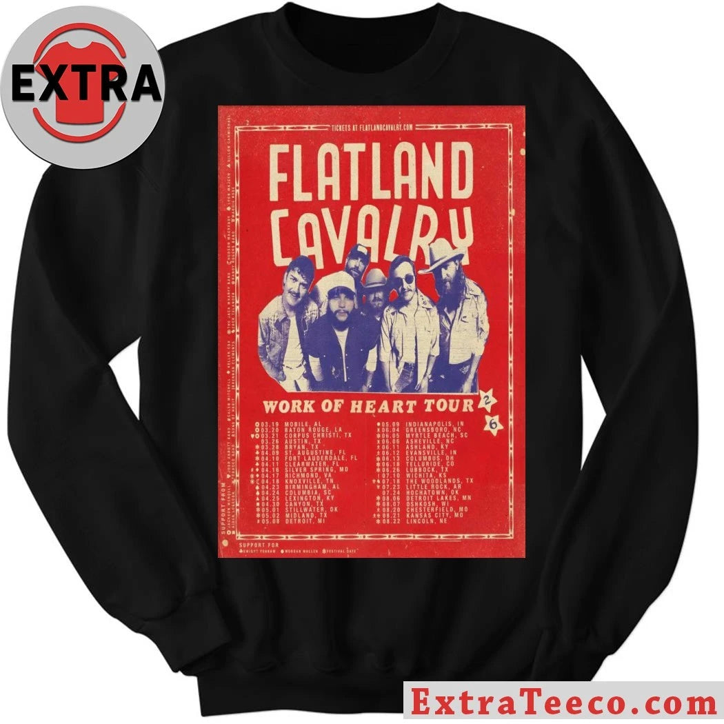 Official Flatland Cavalry Work Of Heart Tour 26 Poster Shirt