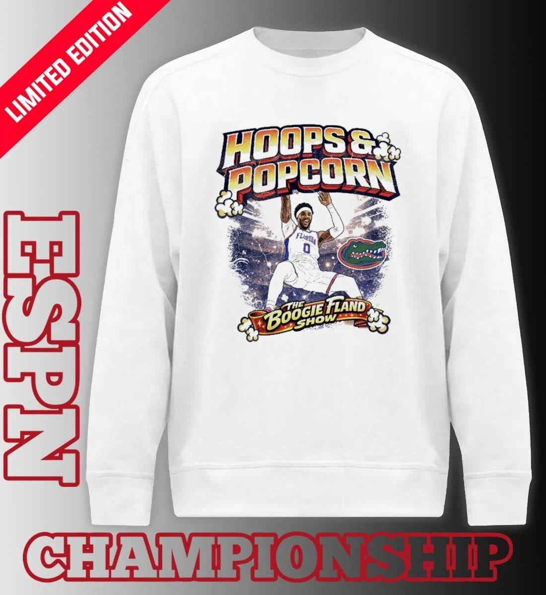 Official Florida Gators Men’s Basketball Hoops and Popcorn Shirt