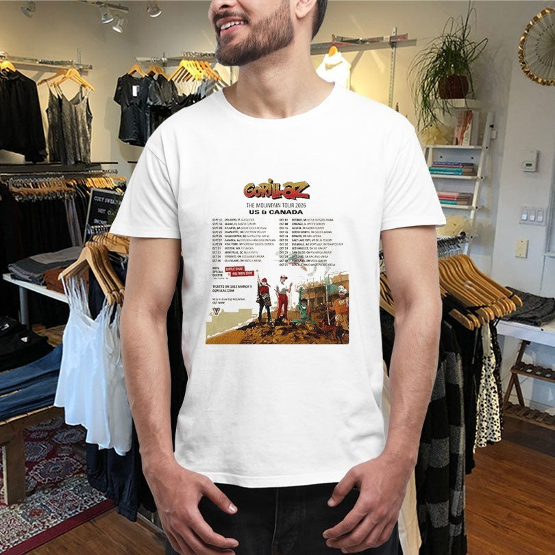 Official Gorillaz The Mountain Tour 2026 Dates US And Canada Shirts