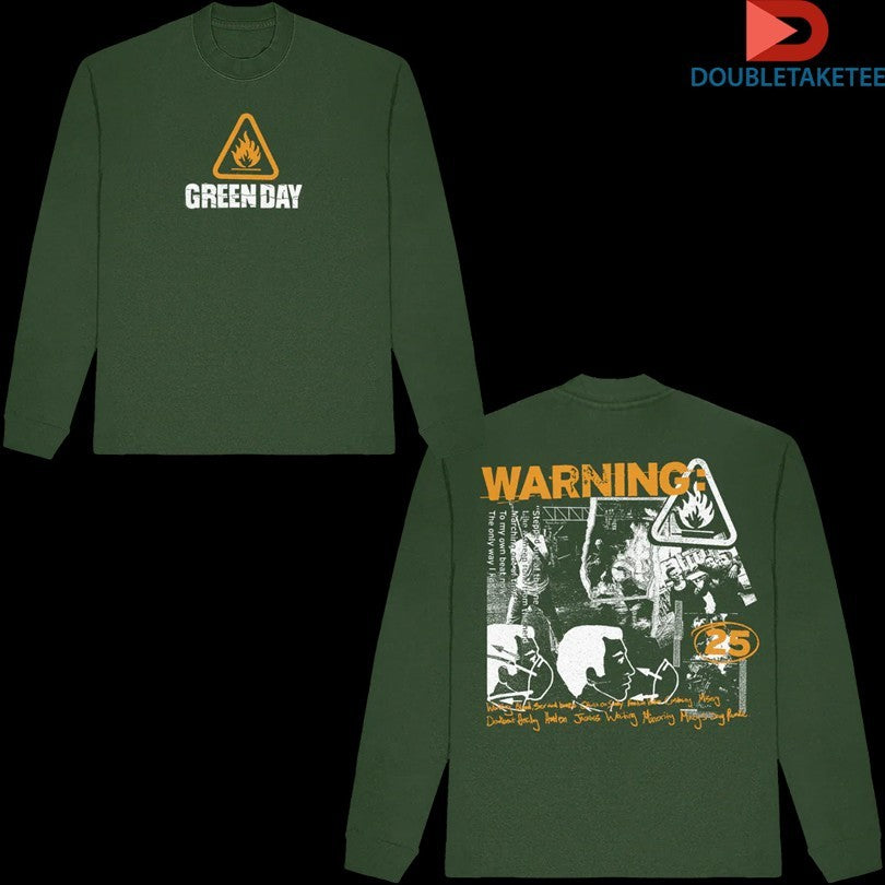Official Green Day Warning 25 Shirts