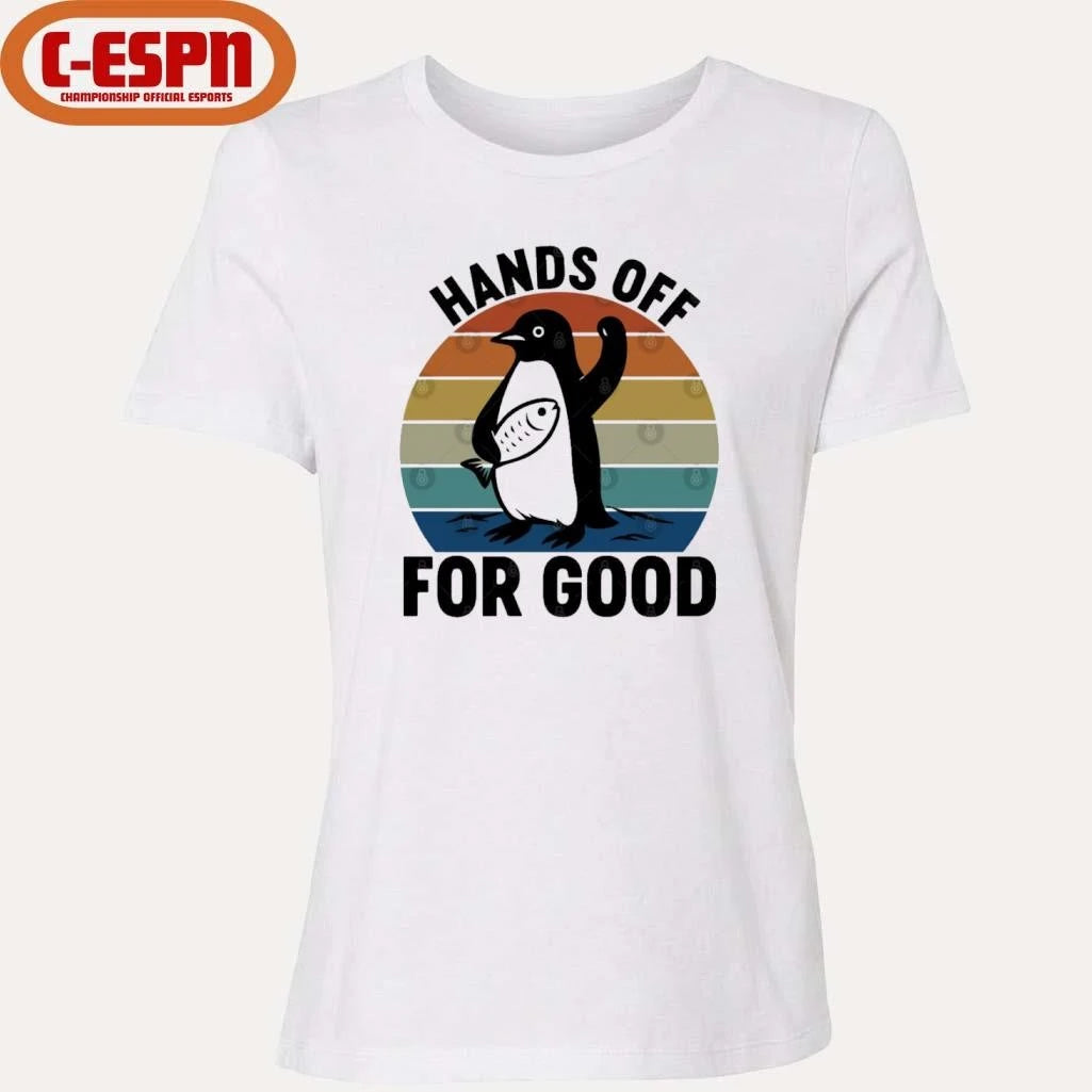 Official Hands Off For Good Resist Penguin T-Shirt