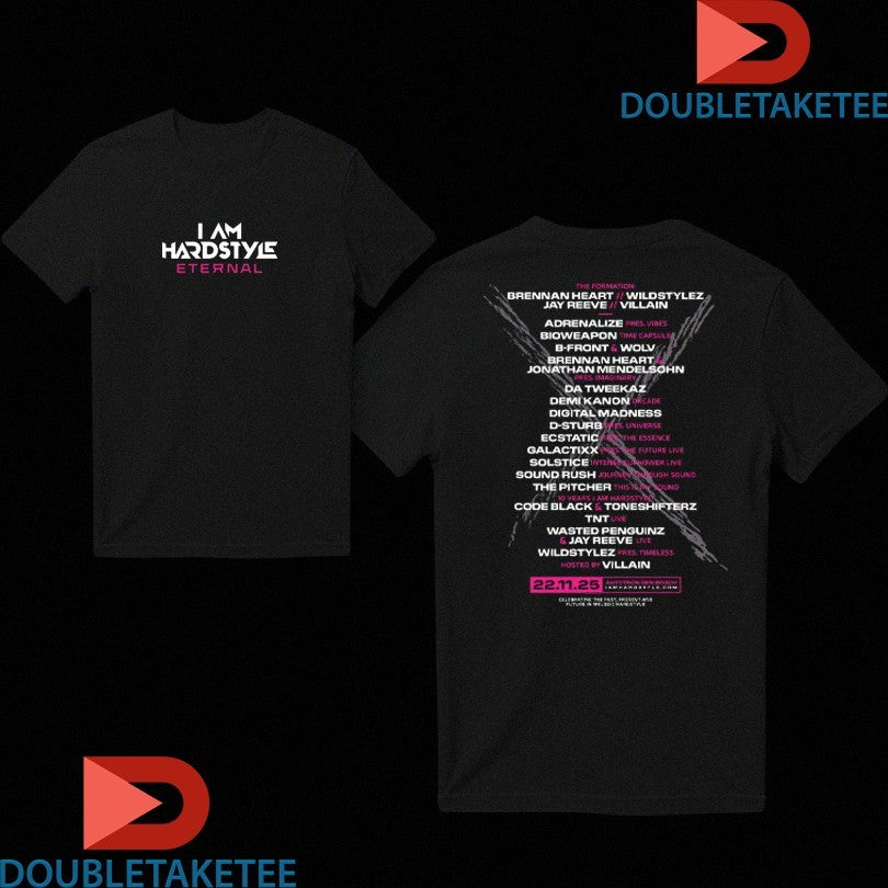 Official I Am Hardstyle Eternal 2025 Lineup Shirts