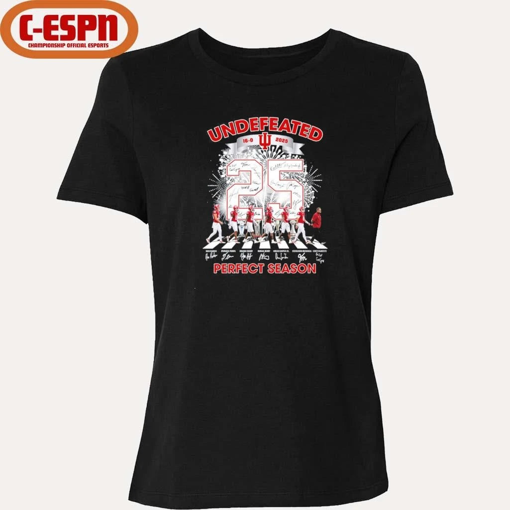Official IU Football Abbey Road Undefeated 16-0 Perfect Season Shirt