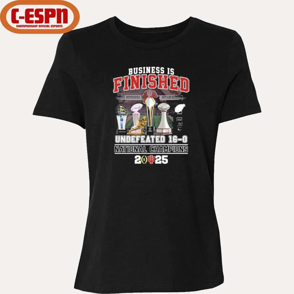 Official IU Football Business is Finished National Champions Shirt