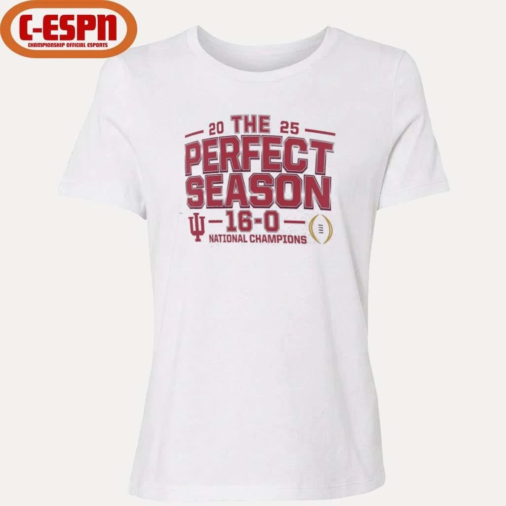 Official IU Football National Champions Hometown The Perfect Season 16-0 T-Shirt