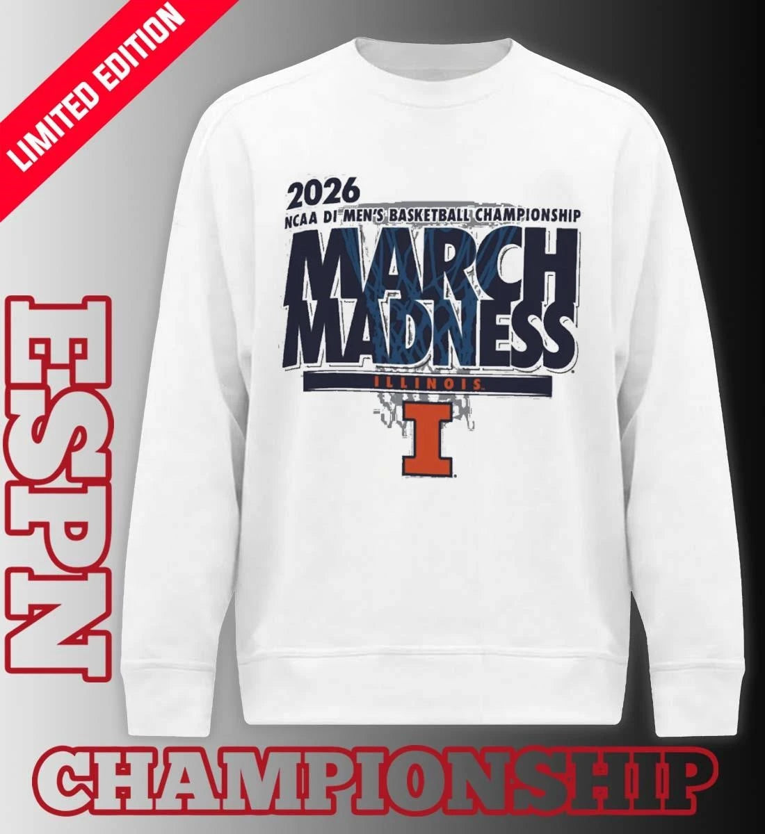 Official Illinois Men’s Basketball Single Team NCAA March Madness Shirt