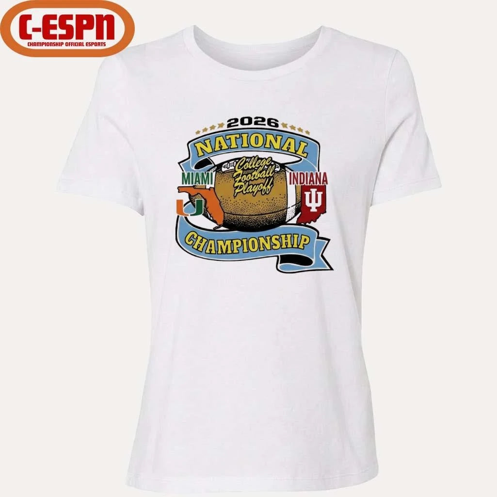 Official Indiana Vs Miami 2026 CFP National Championship Game January 19th T-Shirt