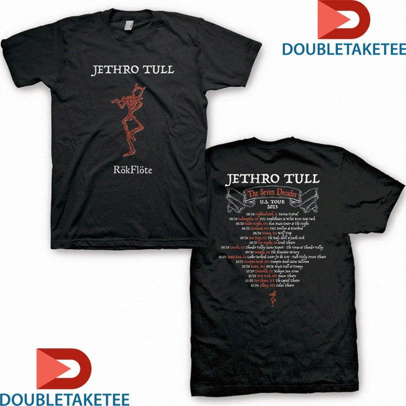 Official Jethro Tull RökFlöte The Seven Decades Us Tour 2023 Shirts