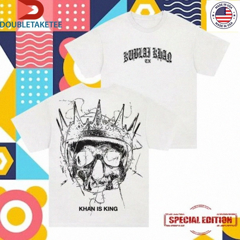 Official Kublai Khan Tx Khan Is King Skull Shirts