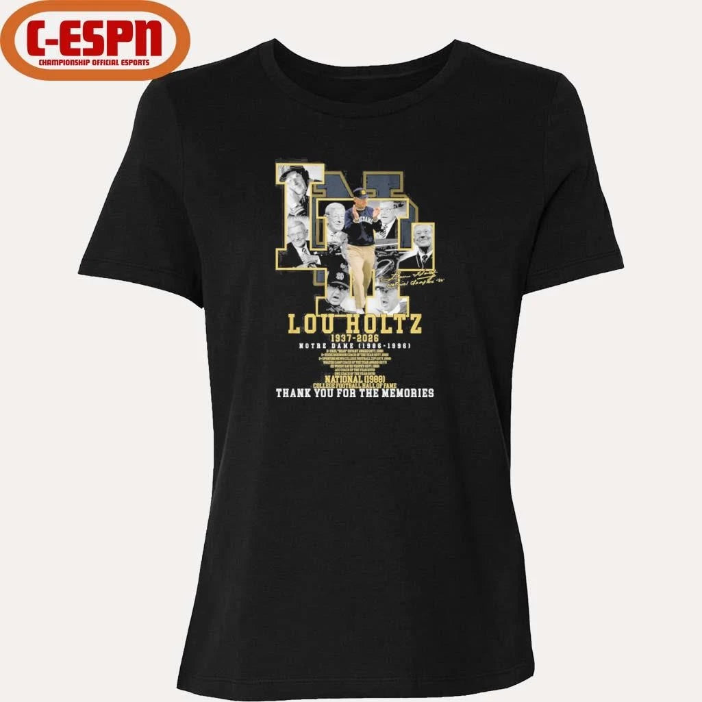 Official Lou Holtz 1937-2026 Notre Dame 1986-1996 Shirt