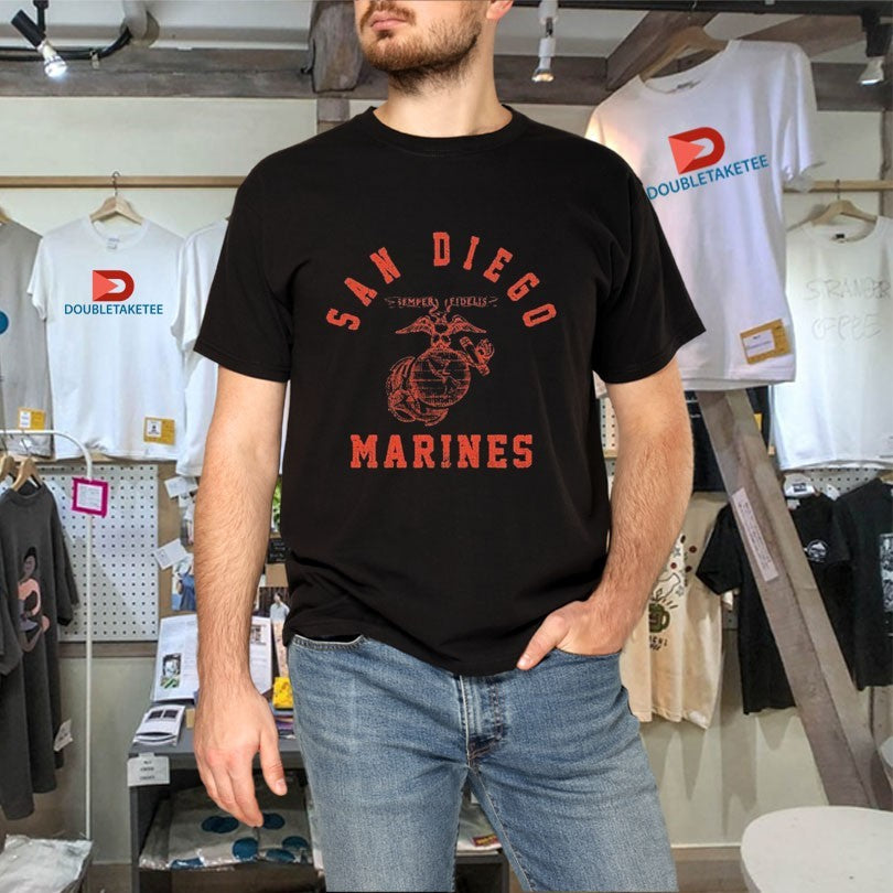 Official Marines Corps USMC Old School San Diego Training Shirts