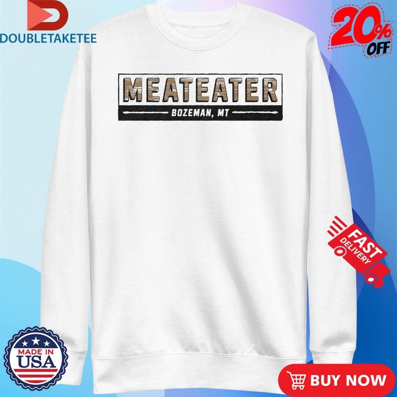 Official MeatEater Bozeman MT Wooden Box Shirts