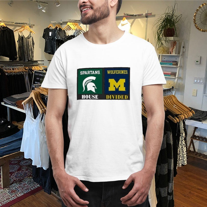 Official Michigan Wolverines Michigan State Spartans House Divided Champion Shirts