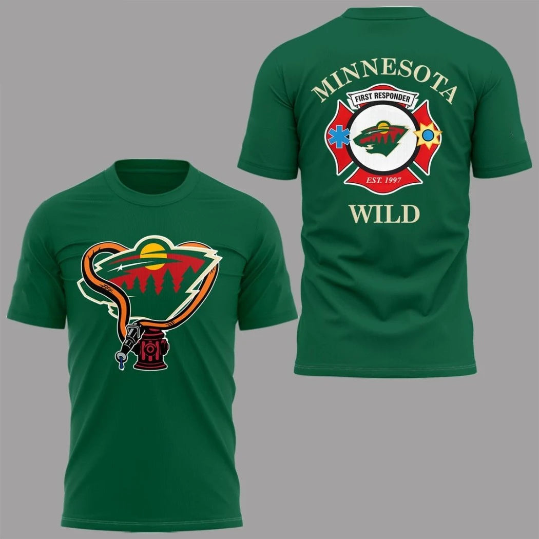 Official Minnesota Wild First Responders Night 2026 NHL Hoodie Shirts