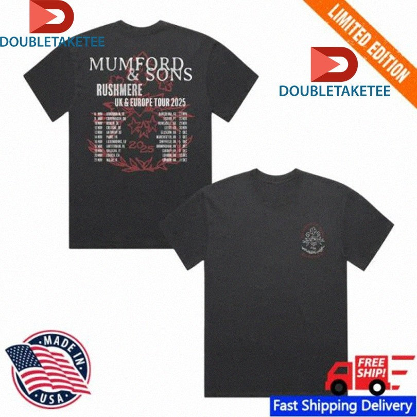 Official Mumford And Sons Uk & Eu Tour 2025 Stamp Shirts