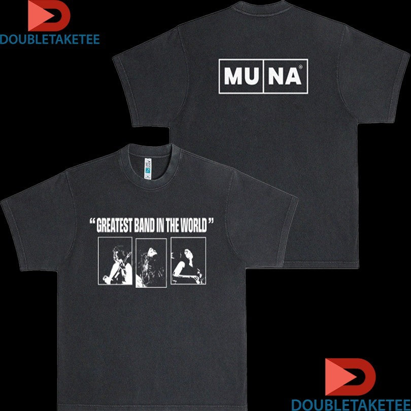Official Muna Greatest Band In The World Photo 2 Side Shirts