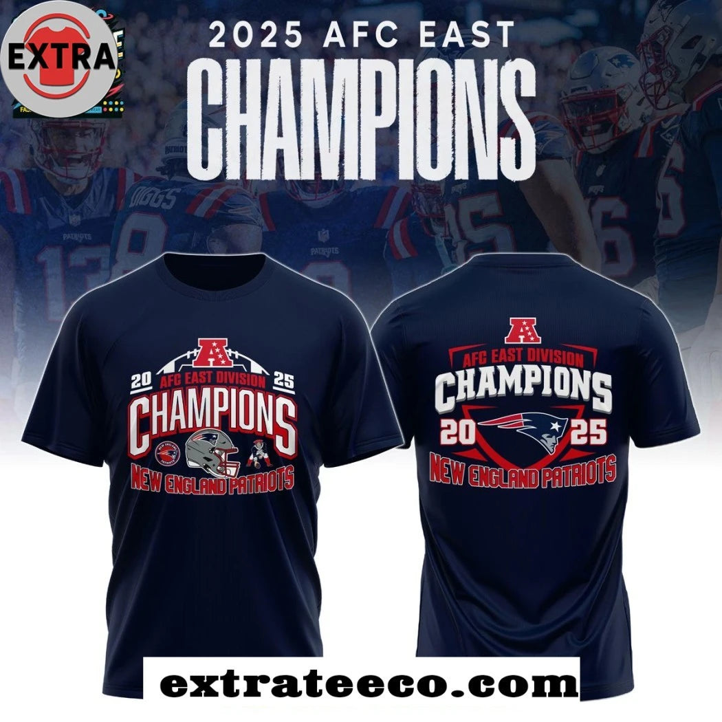 Official NY Patriots AFC East Champions 2025 We Are Patriots Logo Hoodie T-Shirt