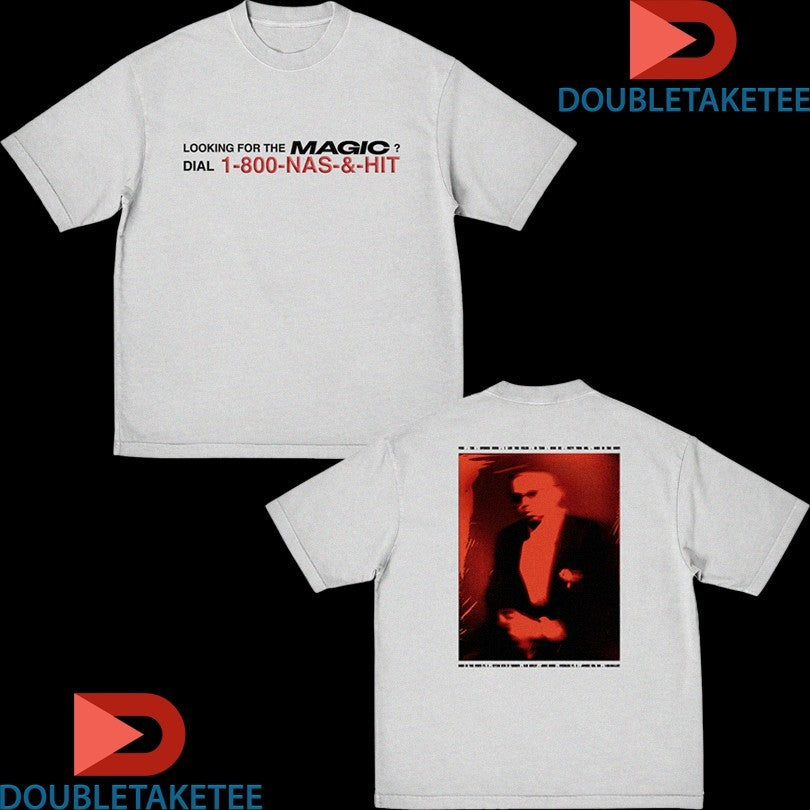 Official Nas Nasir Jones Looking For The Magic 3 Dial 1-800 Nas & Hit Shirts