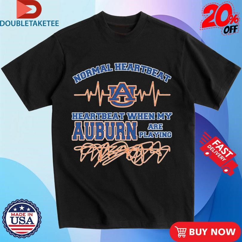 Official Normal Heartbeat Heartbeat When My Auburn Tigers Are Playing Shirts