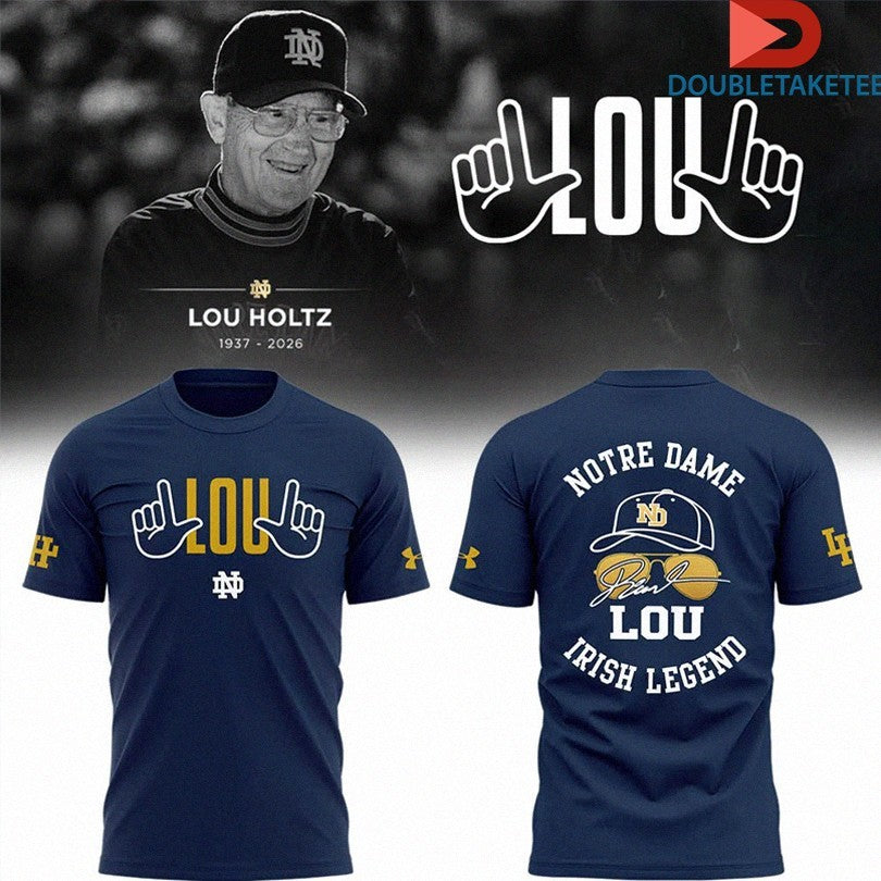 Official Notre Dame Fighting Irish Lou Holtz Coach Legend Hands Shirts