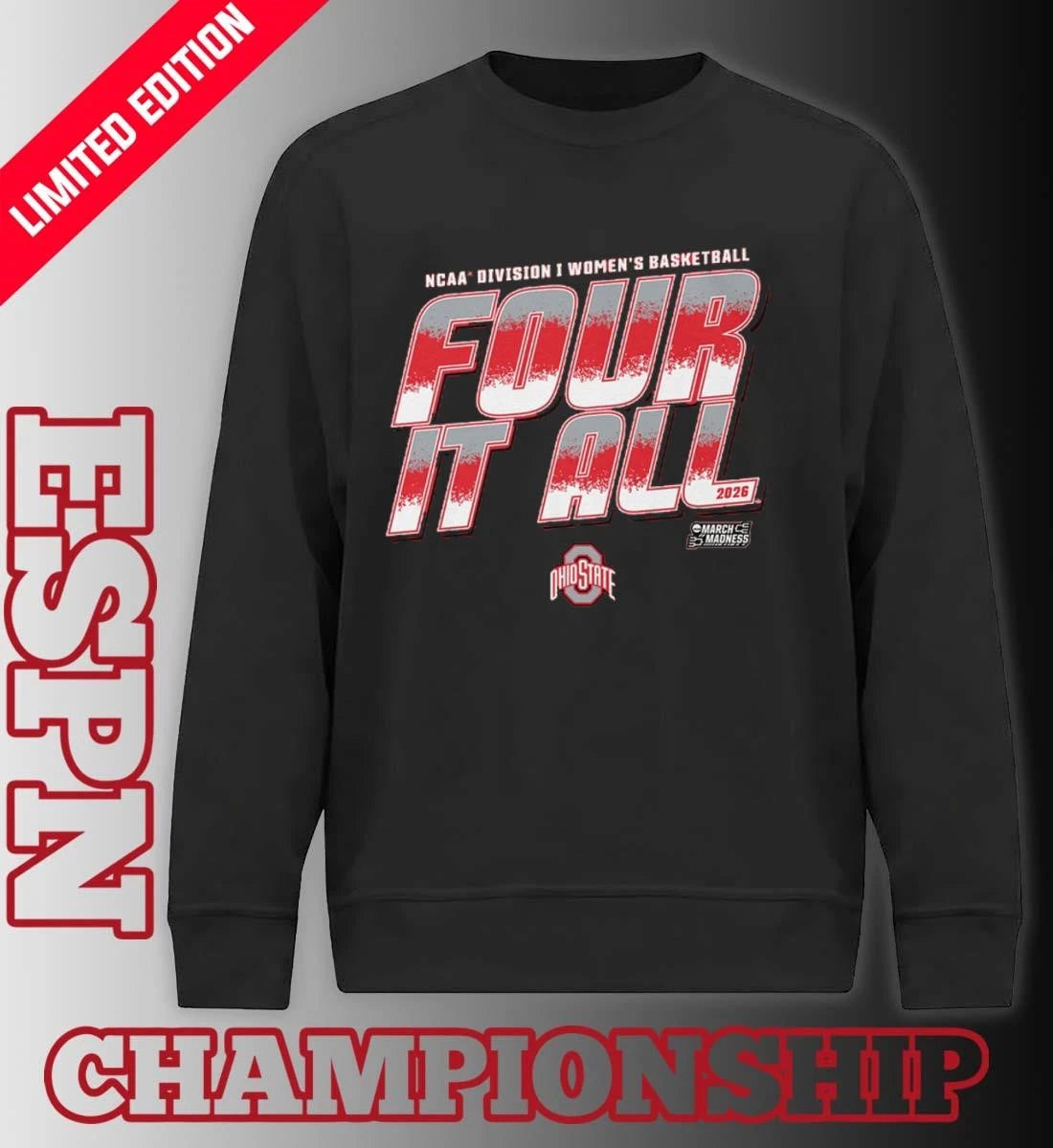 Official Ohio State Women’s Basketball Four It All 2026 March Madness Shirt