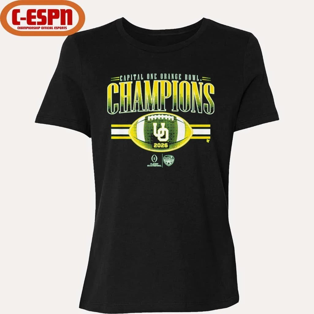 Official Oregon Football CFP Orange Bowl Champions Shirt