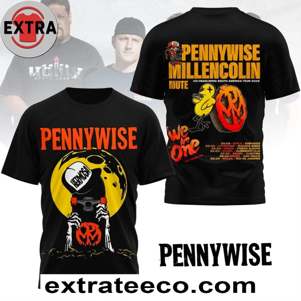Official Pennywise South America Tour 2026 Two Sided T-Shirt