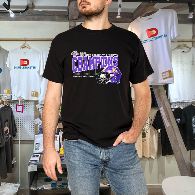 Official Prairie View A&M Are Cricket Celebration Bowl Champions At Mercedes-Benz Stadium In Atlanta GA On December 13th 2025 Shirts