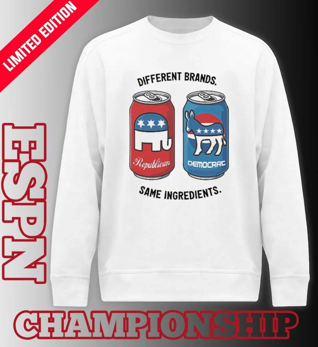 Official Republican Democrat Different Brands Same Ingredients T-Shirt