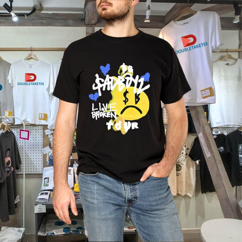 Official Sad Boyz 2025 Live And Broken Tour Heart Broken Shirts