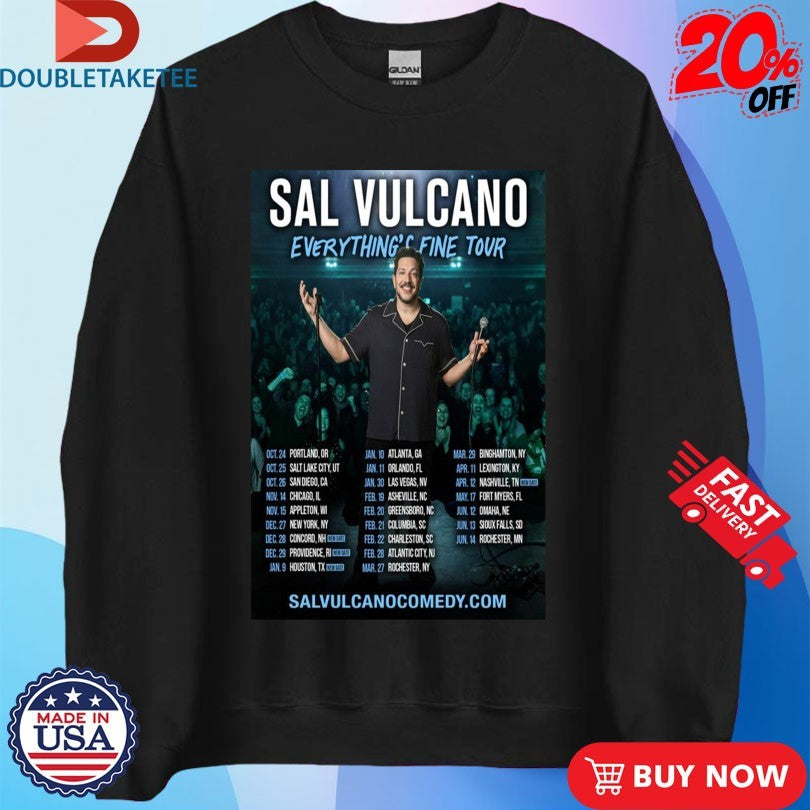 Official Sal Vulcano Everything’s Fine Tour 2025-2026 Dates Shirts