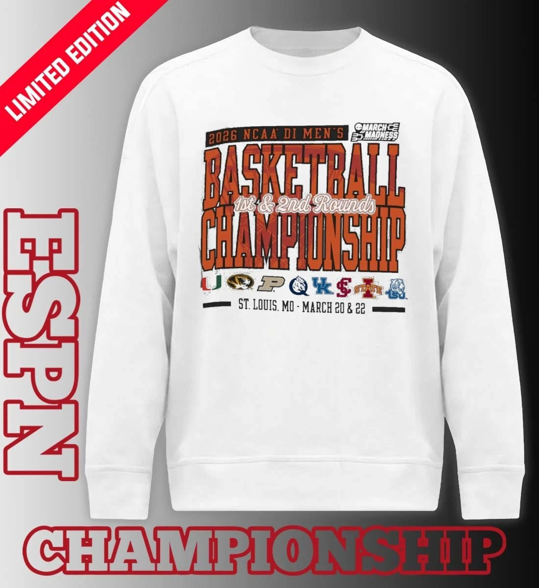 Official St. Louis, MO 2026 NCAA DI Men’s Basketball Championship – March 20 & 22 T-Shirt