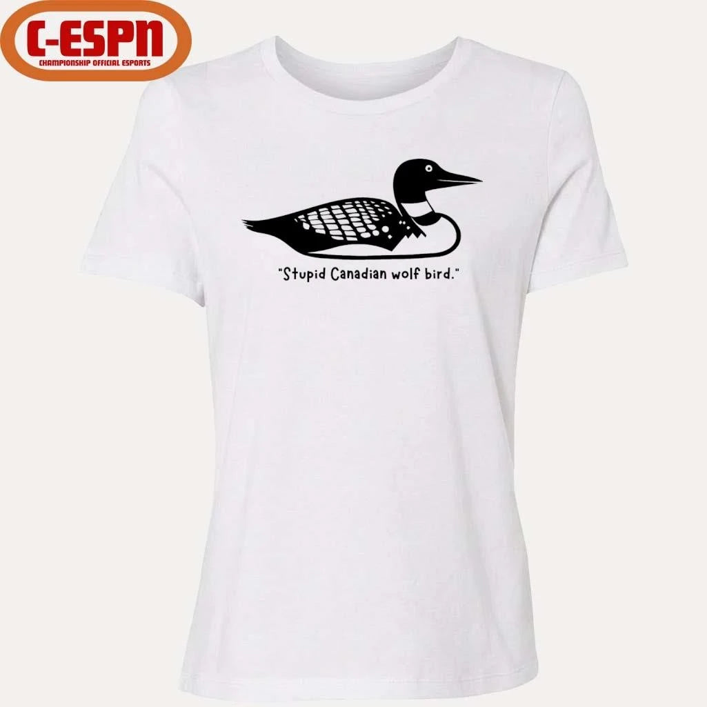 Official Stupid Canadian Wolf Bird Funny T-shirt
