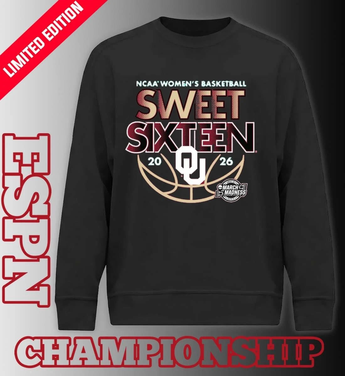 Official Sweet Sixteen 2026 Oklahoma Women’s Basketball Shirt