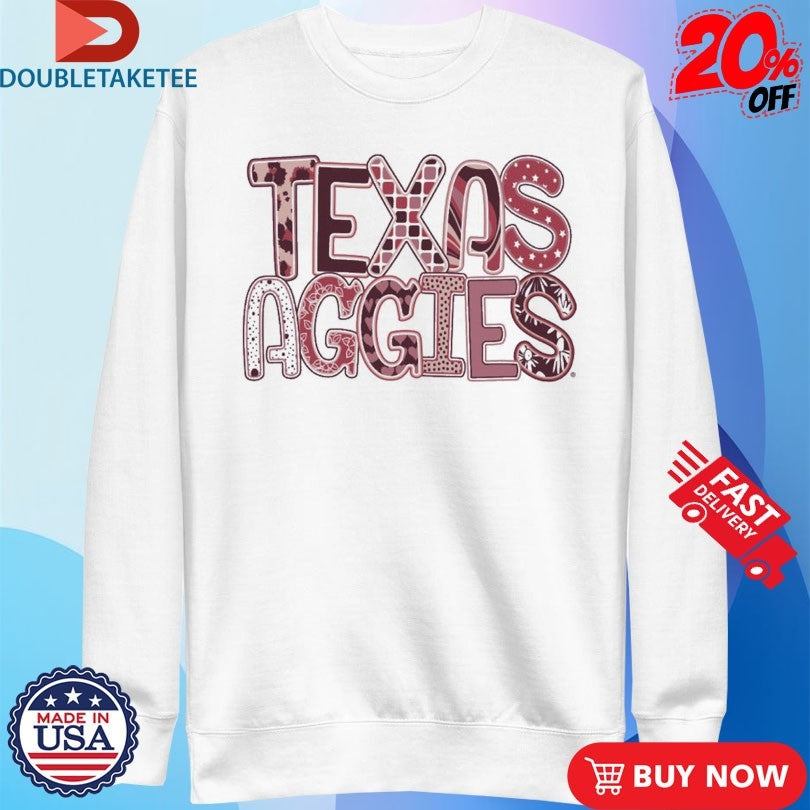 Official Texas A&m Aggies Pattern Fill Shirts