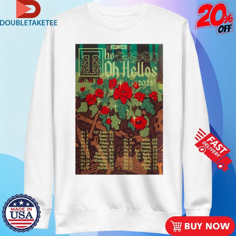 Official The Oh Hellos 2025 Fall Tour Shirts