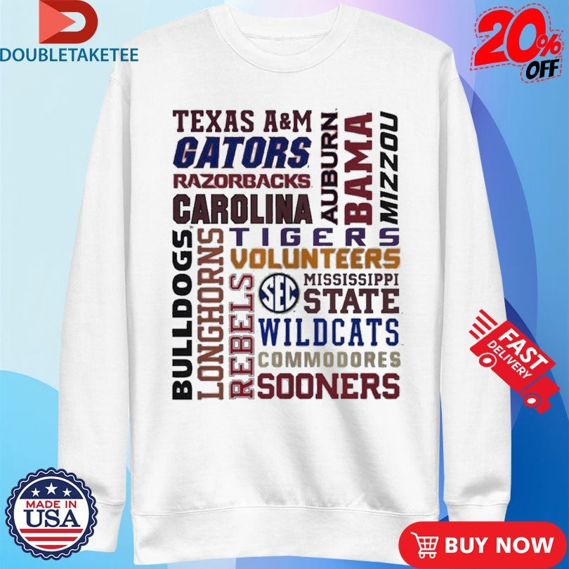 Official The SEC Southeastern Conference Football Teams Shirts