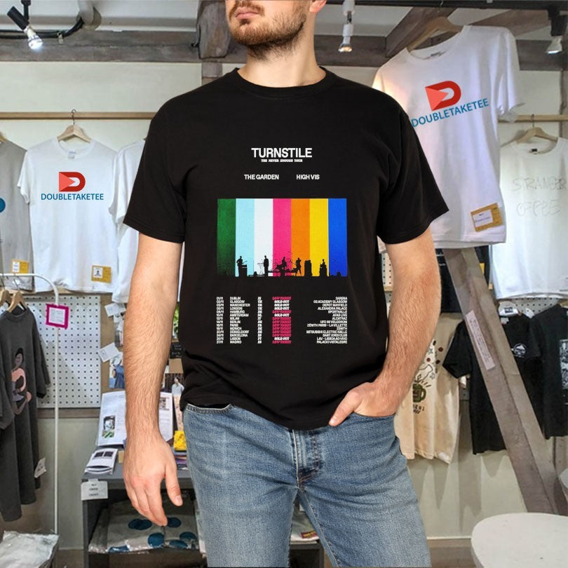 Official Turnstile The Garden High Vis Punk Hardcore 2025 Tour Shirts
