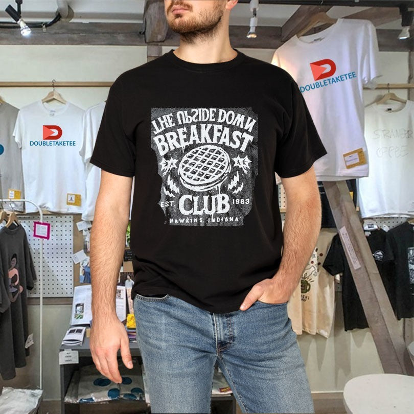 Official Upside Down Breakfast Club Hawkins Indiana Est 1983 Shirts