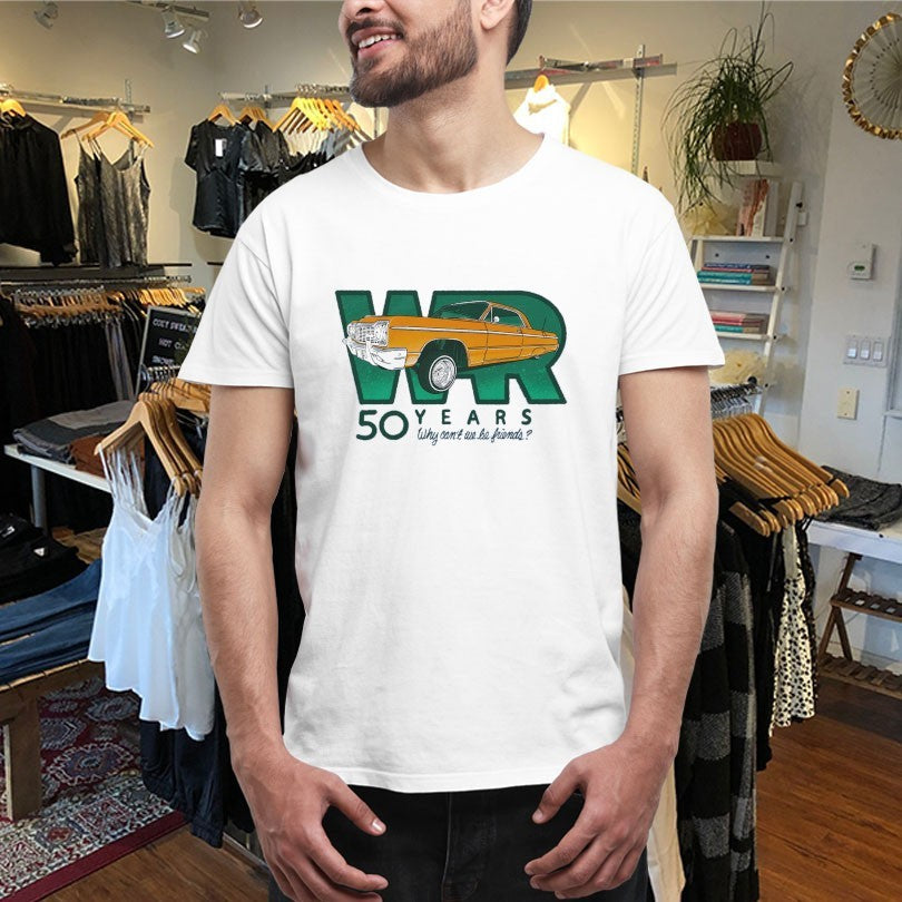 War Why Can’t We Be Friends 50th Anniversary Car T-shirts